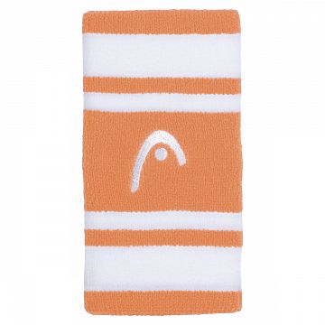 Head Striped Wristband 5'' Apricot / White - 2 szt.